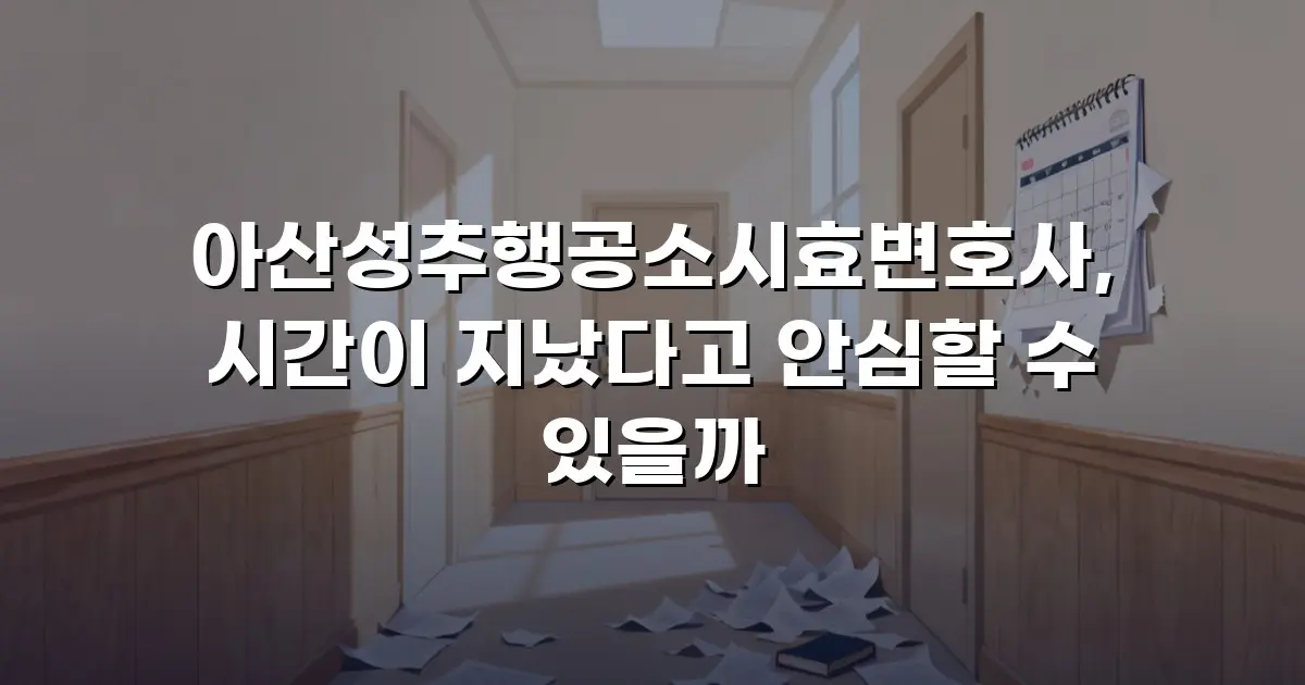 아산성추행공소시효변호사, 시간이 지났다고 안심할 수 있을까