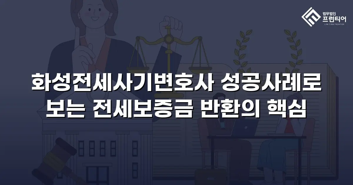 화성전세사기변호사 성공사례로 보는 전세보증금 반환의 핵심