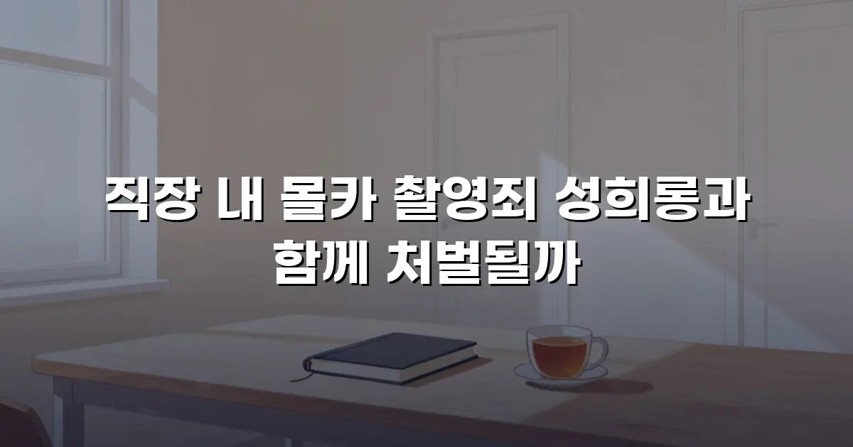 직장 내 몰카 촬영죄 성희롱과 함께 처벌될까