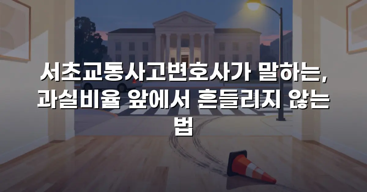 서초교통사고변호사가 말하는, 과실비율 앞에서 흔들리지 않는 법