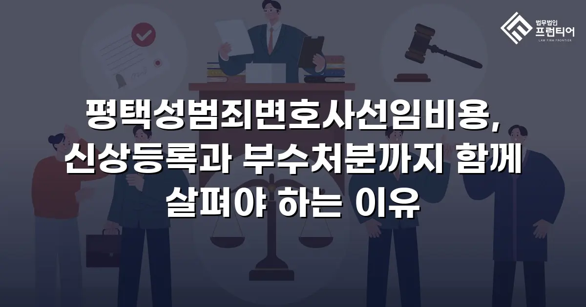 평택성범죄변호사선임비용, 신상등록과 부수처분까지 함께 살펴야 하는 이유
