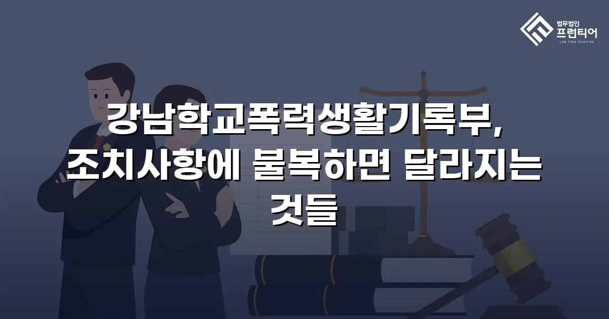 강남학교폭력생활기록부, 조치사항에 불복하면 달라지는 것들