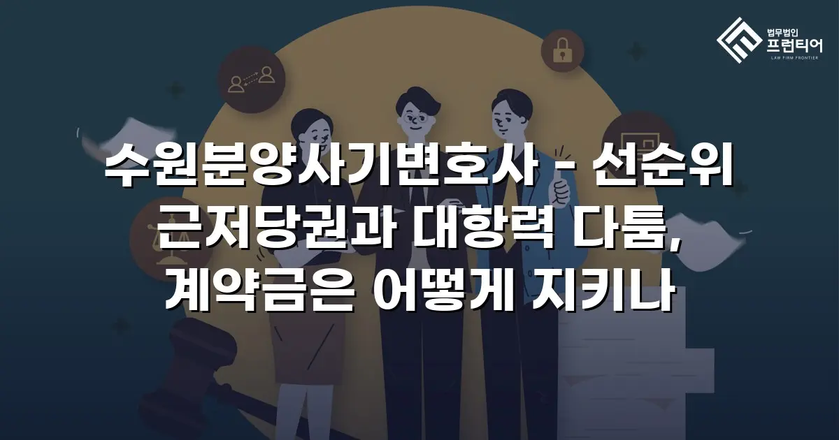 수원분양사기변호사 - 선순위 근저당권과 대항력 다툼, 계약금은 어떻게 지키나