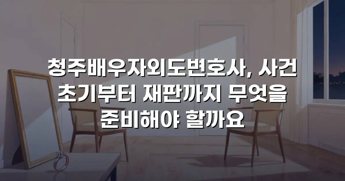 청주배우자외도변호사, 사건 초기부터 재판까지 무엇을 준비해야 할까요