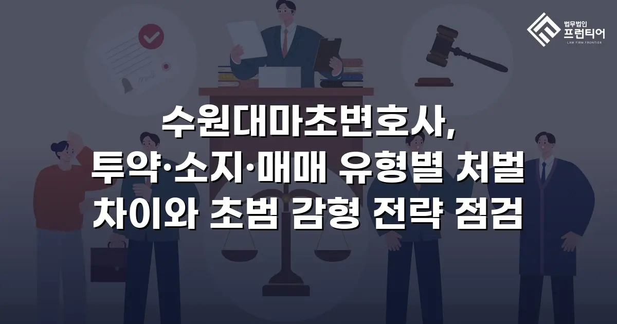 수원대마초변호사, 투약·소지·매매 유형별 처벌 차이와 초범 감형 전략 점검