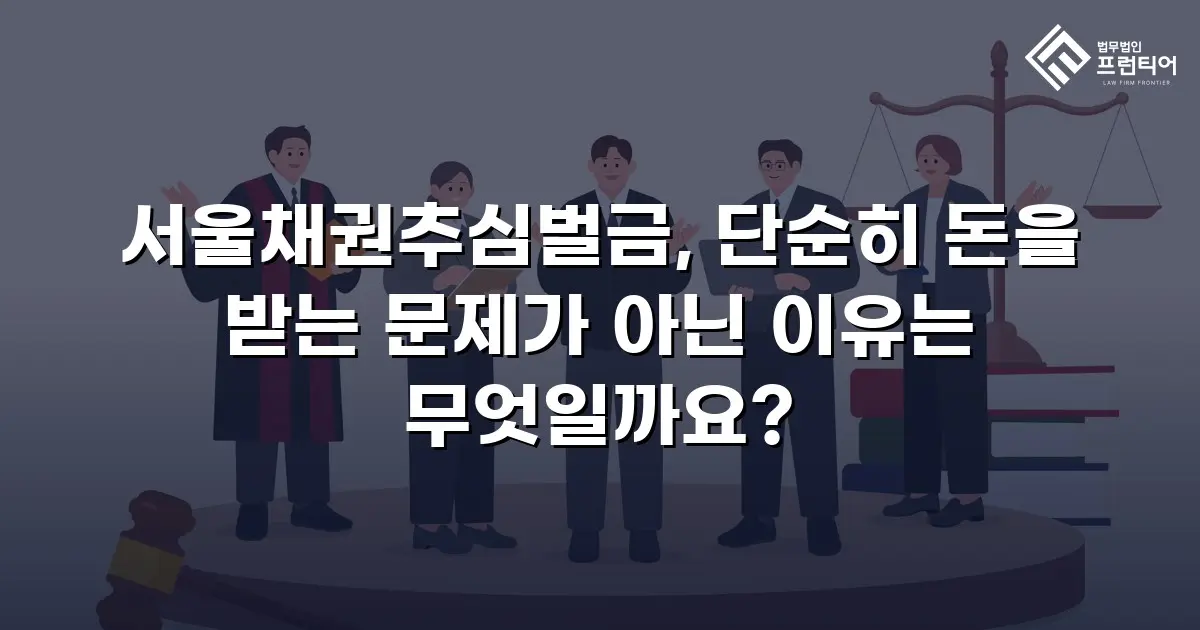 서울채권추심벌금, 단순히 돈을 받는 문제가 아닌 이유는 무엇일까요?