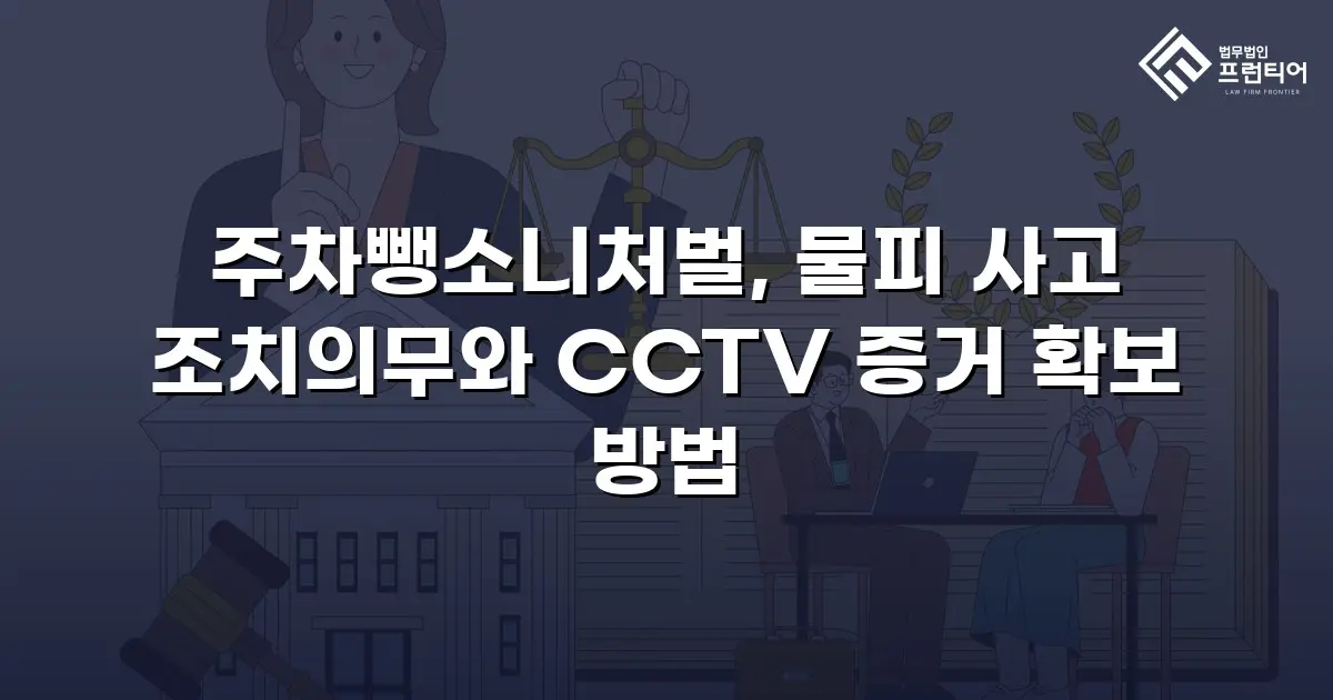 주차뺑소니처벌, 물피 사고 조치의무와 CCTV 증거 확보 방법