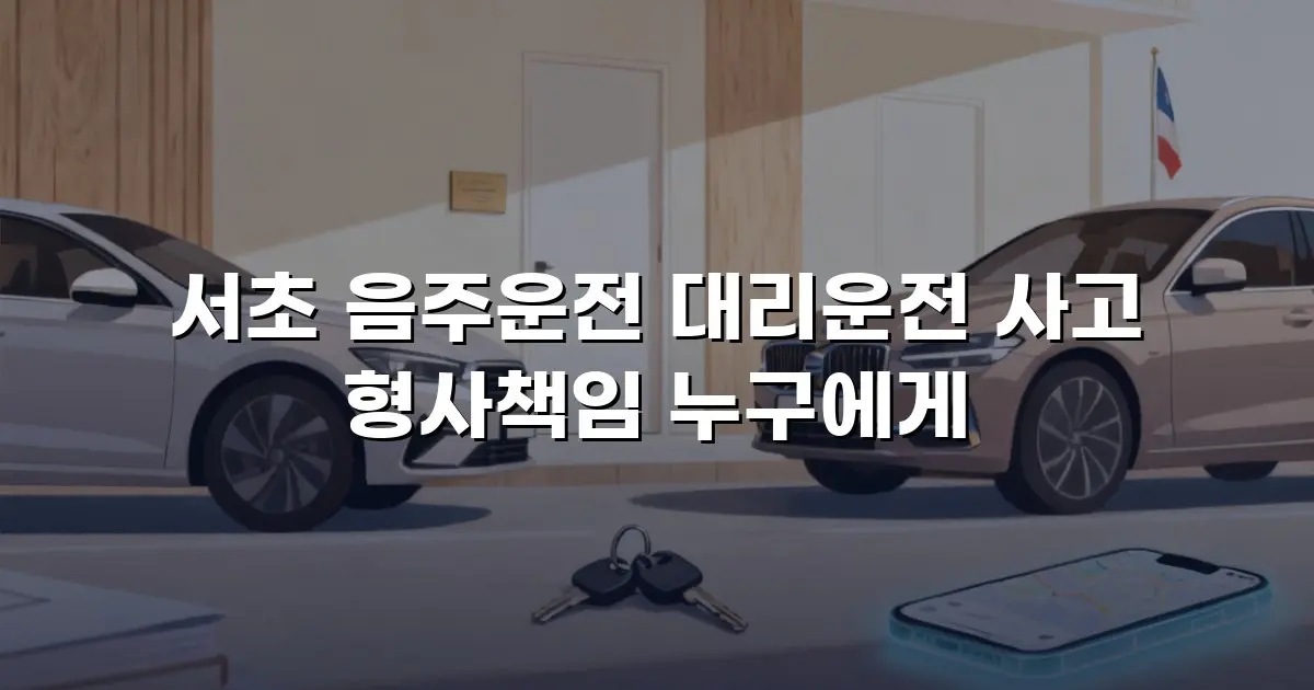 서초 음주운전 대리운전 사고 형사책임 누구에게