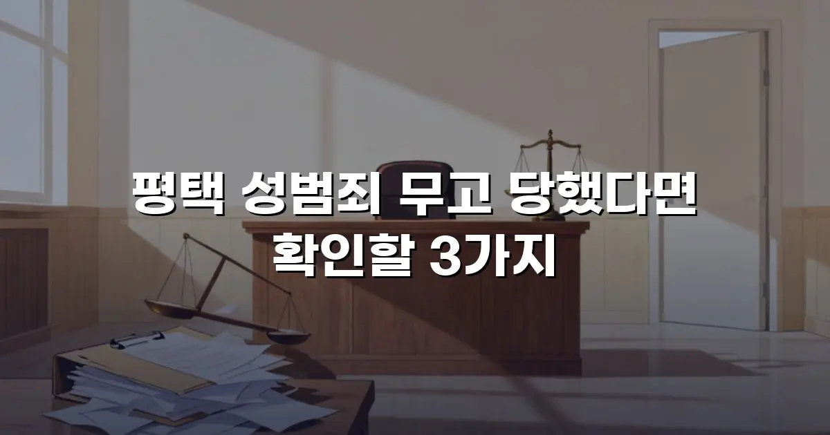 평택 성범죄 무고 당했다면 확인할 3가지