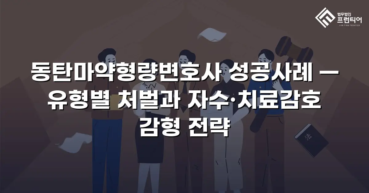 동탄마약형량변호사 성공사례 — 유형별 처벌과 자수·치료감호 감형 전략