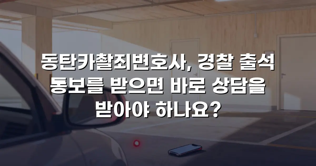 동탄카촬죄변호사, 경찰 출석 통보를 받으면 바로 상담을 받아야 하나요?