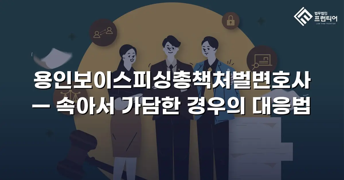 용인보이스피싱총책처벌변호사 — 속아서 가담한 경우의 대응법