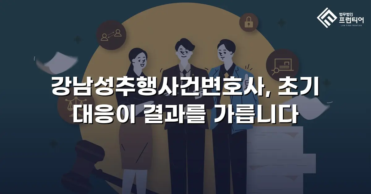 강남성추행사건변호사, 초기 대응이 결과를 가릅니다