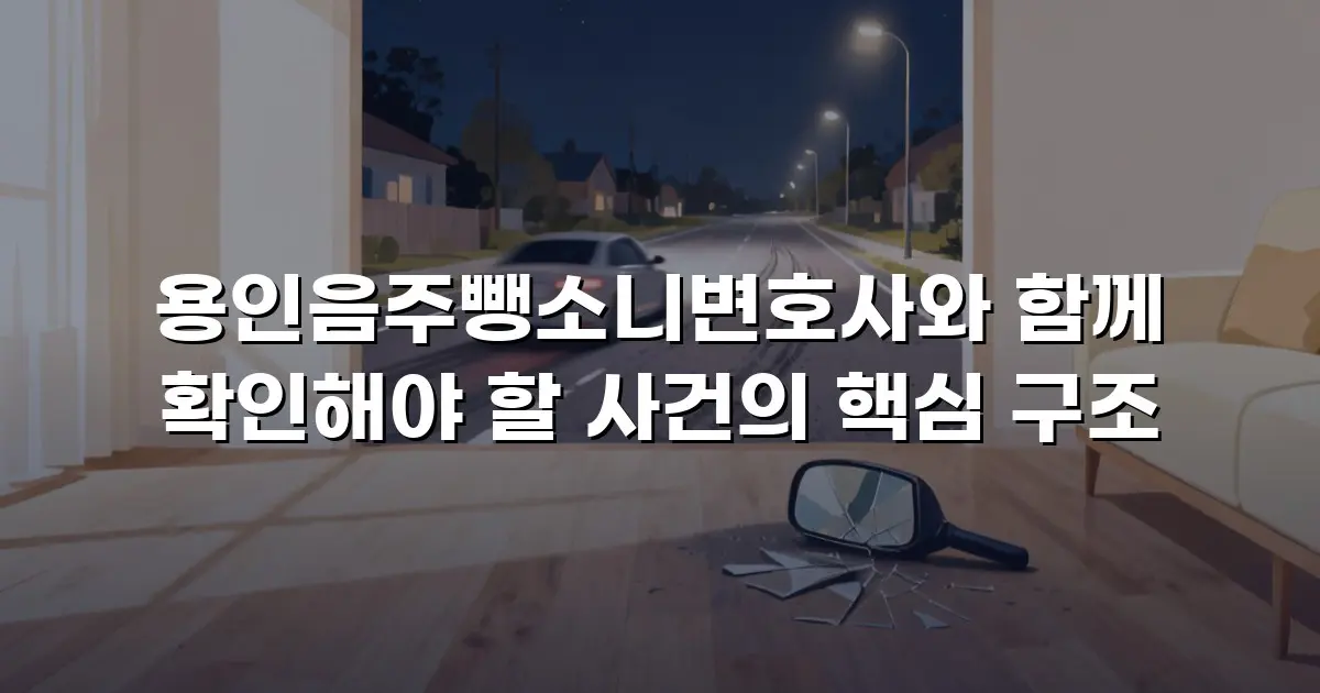 용인음주뺑소니변호사와 함께 확인해야 할 사건의 핵심 구조