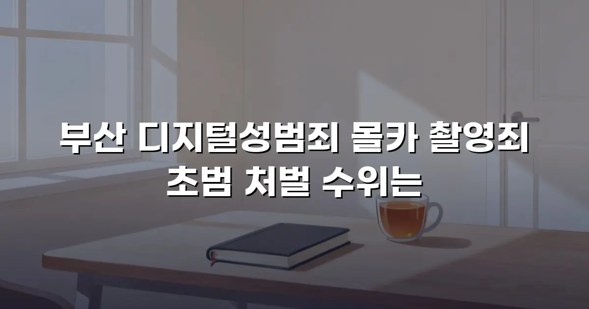 부산 디지털성범죄 몰카 촬영죄 초범 처벌 수위는
