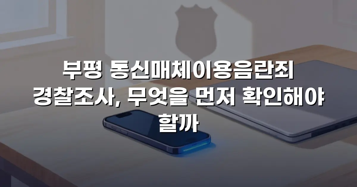 부평 통신매체이용음란죄 경찰조사, 무엇을 먼저 확인해야 할까