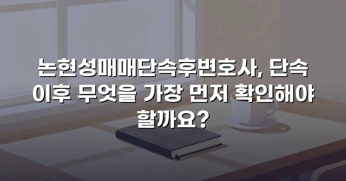 논현성매매단속후변호사, 단속 이후 무엇을 가장 먼저 확인해야 할까요?