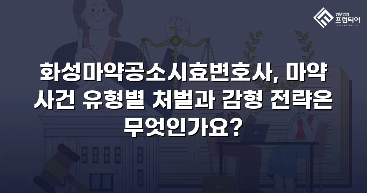 화성마약공소시효변호사, 마약 사건 유형별 처벌과 감형 전략은 무엇인가요?