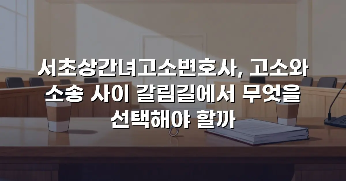 서초상간녀고소변호사, 고소와 소송 사이 갈림길에서 무엇을 선택해야 할까