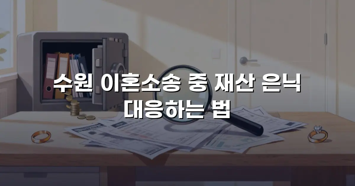 수원 이혼소송 중 재산 은닉 대응하는 법