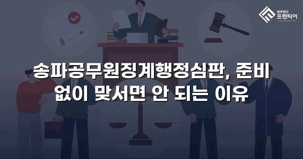 송파공무원징계행정심판, 준비 없이 맞서면 안 되는 이유