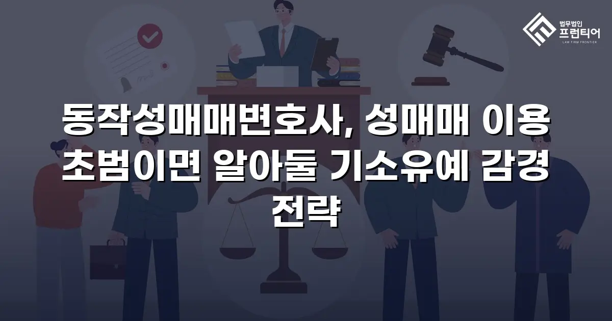 동작성매매변호사, 성매매 이용 초범이면 알아둘 기소유예 감경 전략