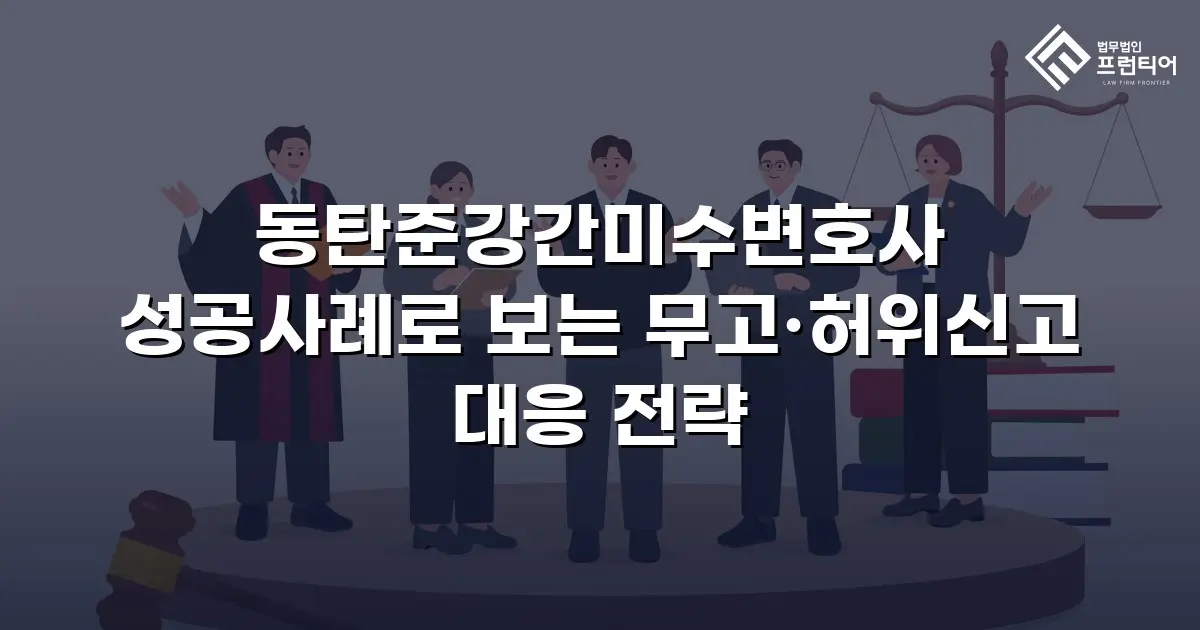 동탄준강간미수변호사 성공사례로 보는 무고·허위신고 대응 전략