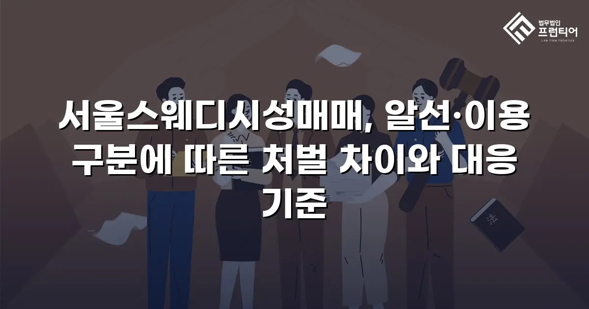 서울스웨디시성매매, 알선·이용 구분에 따른 처벌 차이와 대응 기준