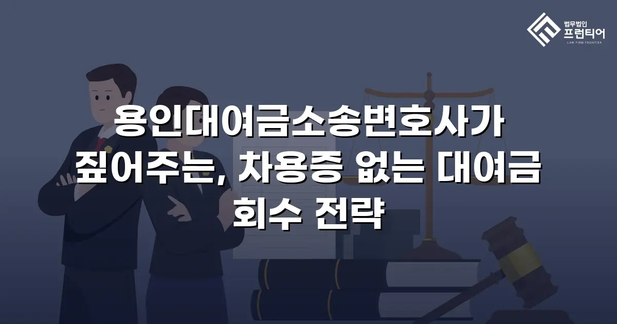 용인대여금소송변호사가 짚어주는, 차용증 없는 대여금 회수 전략