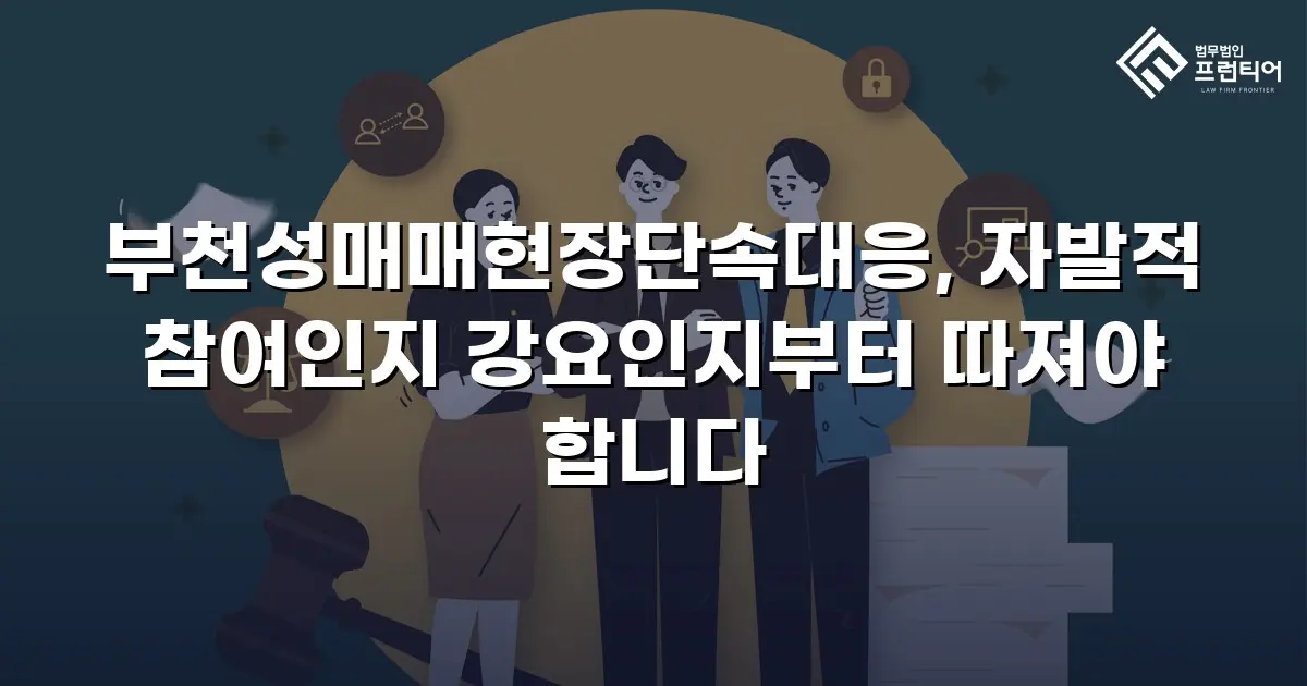 부천성매매현장단속대응, 자발적 참여인지 강요인지부터 따져야 합니다
