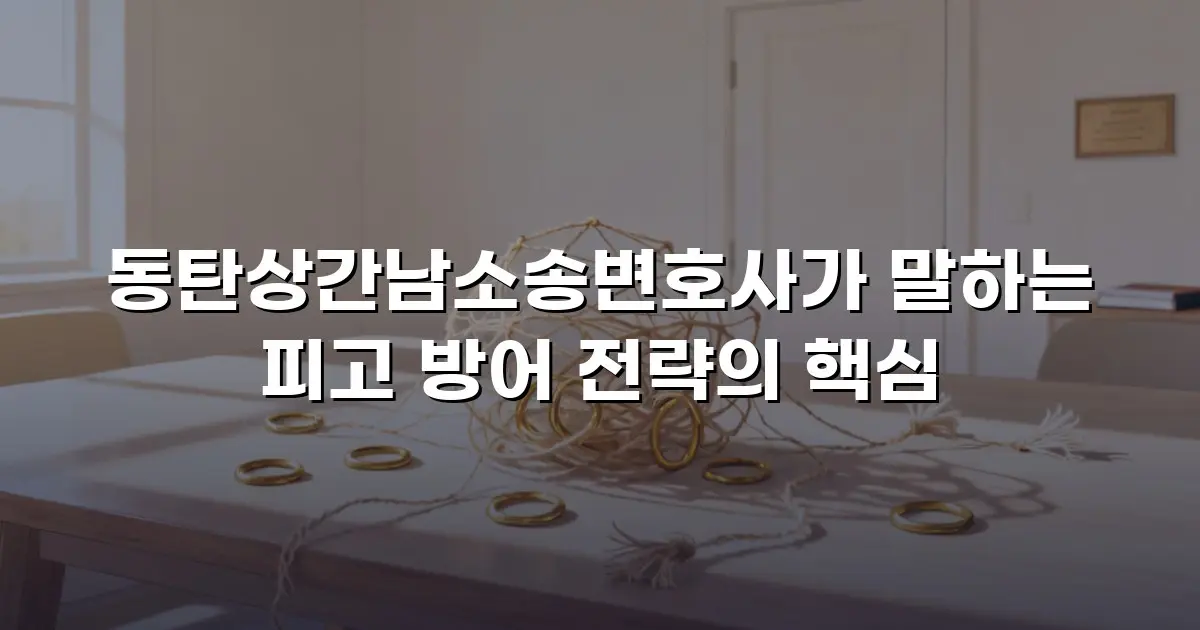 동탄상간남소송변호사가 말하는 피고 방어 전략의 핵심