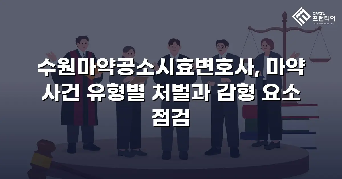 수원마약공소시효변호사, 마약 사건 유형별 처벌과 감형 요소 점검