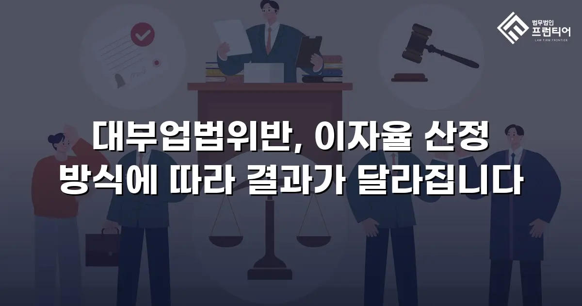 대부업법위반, 이자율 산정 방식에 따라 결과가 달라집니다