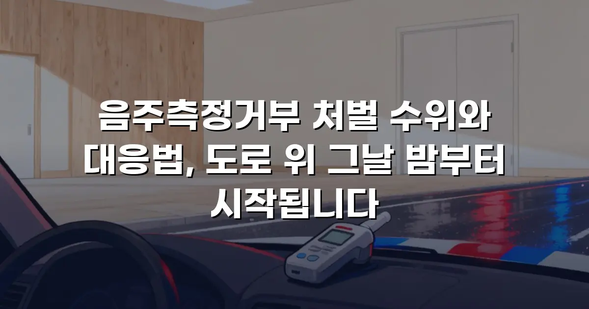 음주측정거부 처벌 수위와 대응법, 도로 위 그날 밤부터 시작됩니다