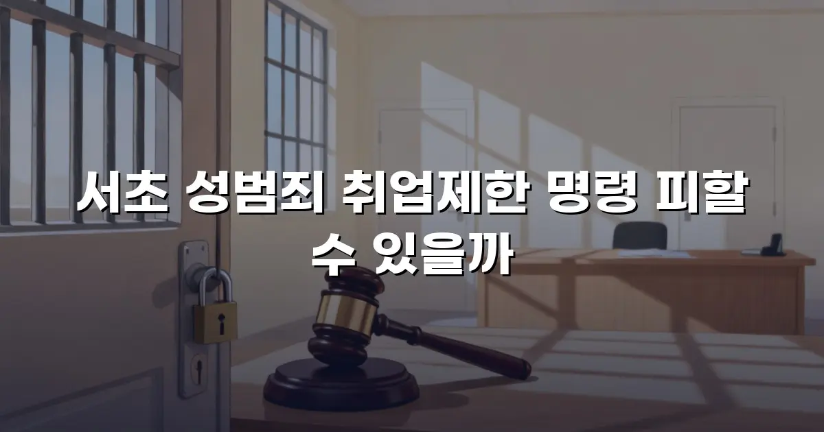 서초 성범죄 취업제한 명령 피할 수 있을까