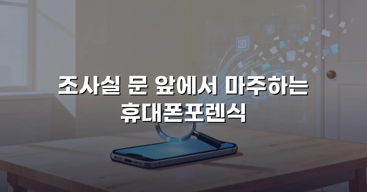 조사실 문 앞에서 마주하는 휴대폰포렌식