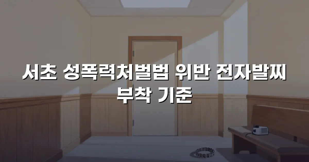 서초 성폭력처벌법 위반 전자발찌 부착 기준