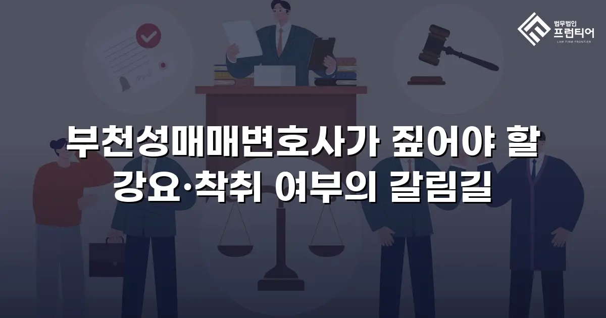 부천성매매변호사가 짚어야 할 강요·착취 여부의 갈림길