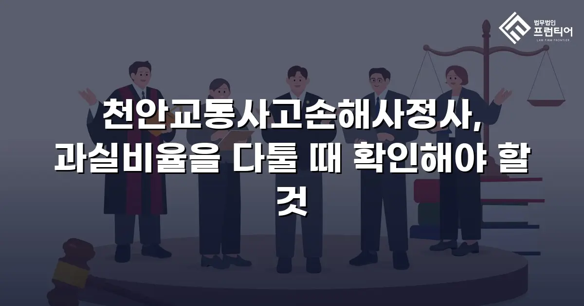 천안교통사고손해사정사, 과실비율을 다툴 때 확인해야 할 것