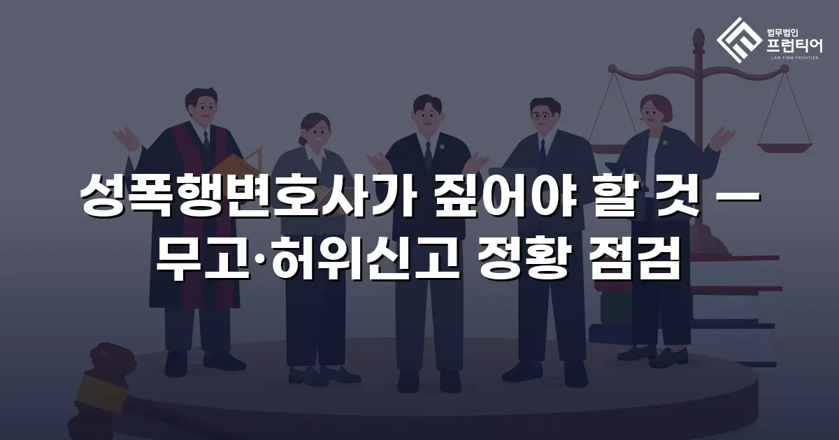 성폭행변호사가 짚어야 할 것 — 무고·허위신고 정황 점검