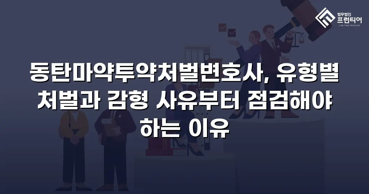 동탄마약투약처벌변호사, 유형별 처벌과 감형 사유부터 점검해야 하는 이유