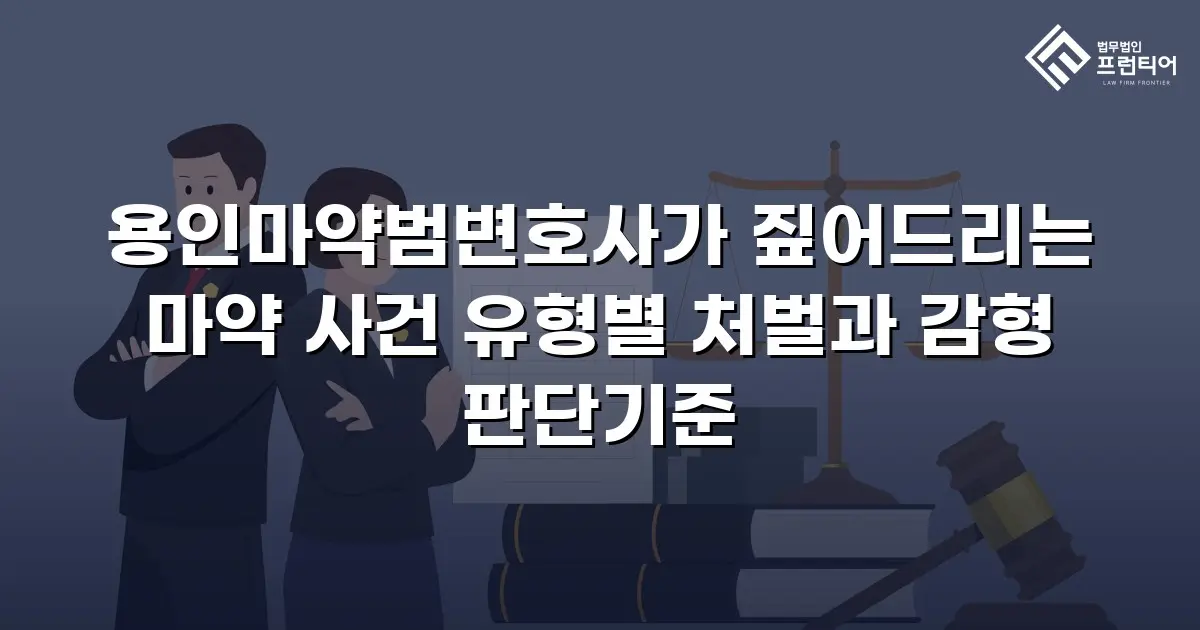 용인마약범변호사가 짚어드리는 마약 사건 유형별 처벌과 감형 판단기준