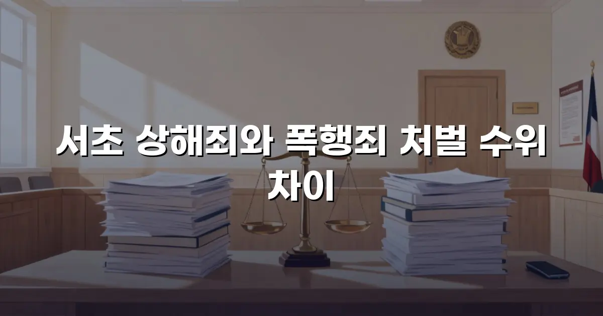 서초 상해죄와 폭행죄 처벌 수위 차이