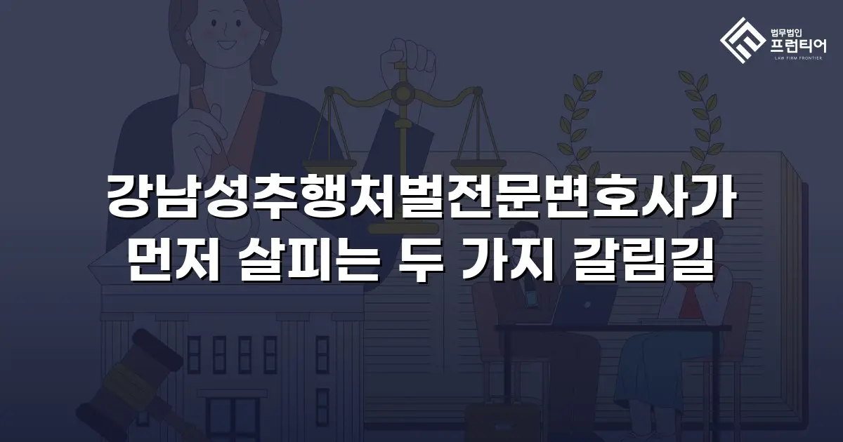 강남성추행처벌전문변호사가 먼저 살피는 두 가지 갈림길