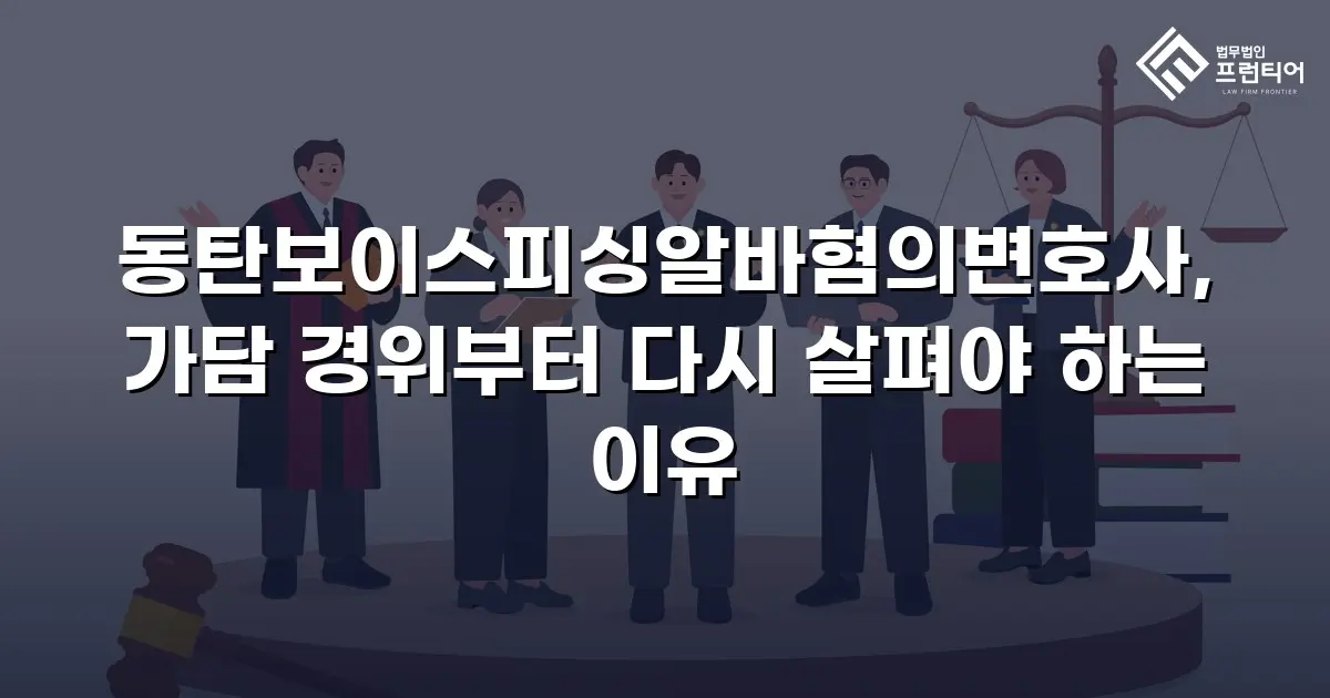 동탄보이스피싱알바혐의변호사, 가담 경위부터 다시 살펴야 하는 이유