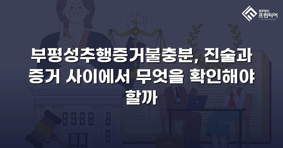 부평성추행증거불충분, 진술과 증거 사이에서 무엇을 확인해야 할까