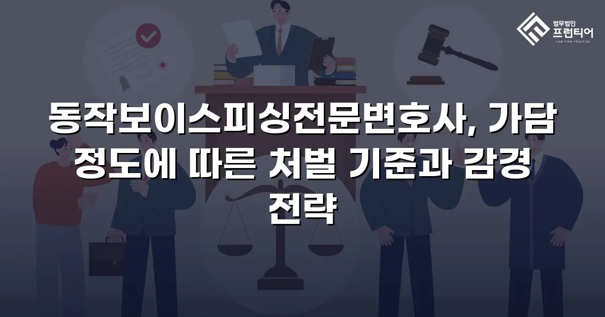 동작보이스피싱전문변호사, 가담 정도에 따른 처벌 기준과 감경 전략
