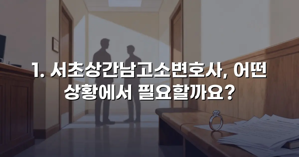 서초상간남고소변호사, 어떤 상황에서 필요할까요?