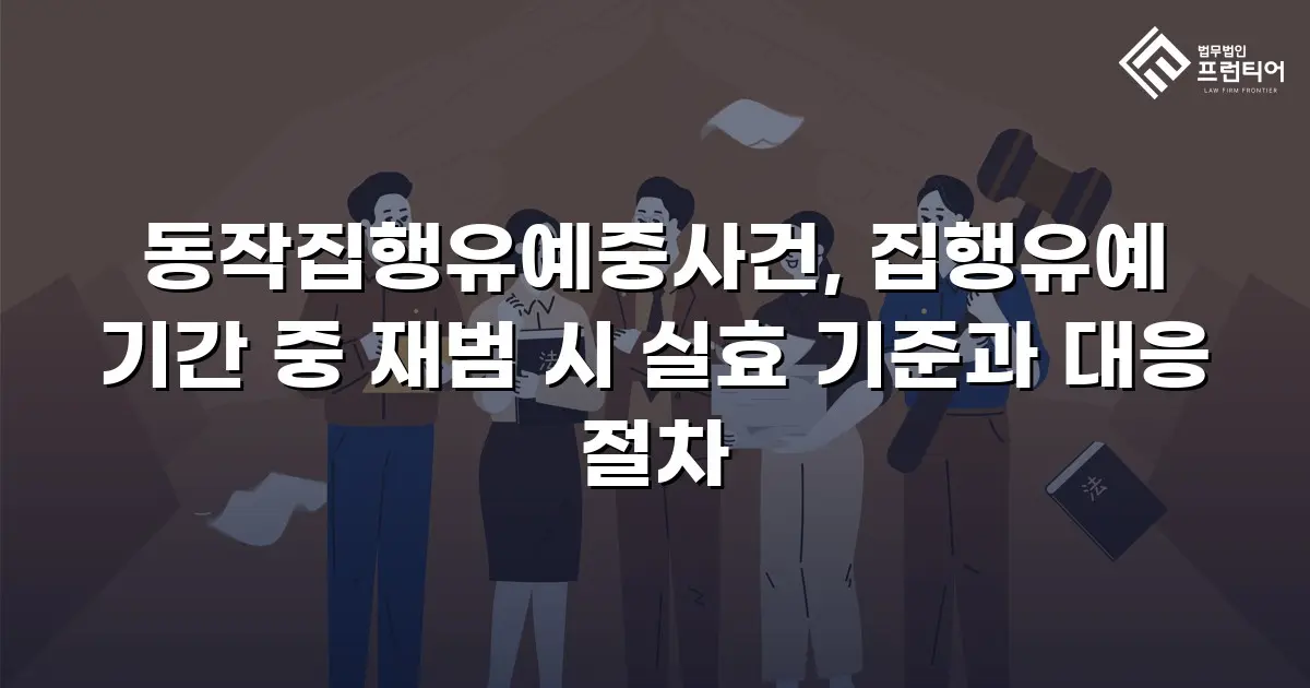 동작집행유예중사건, 집행유예 기간 중 재범 시 실효 기준과 대응 절차