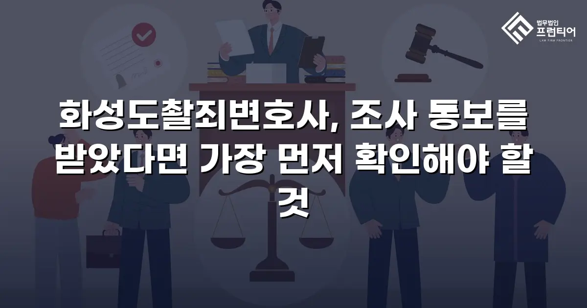 화성도촬죄변호사, 조사 통보를 받았다면 가장 먼저 확인해야 할 것